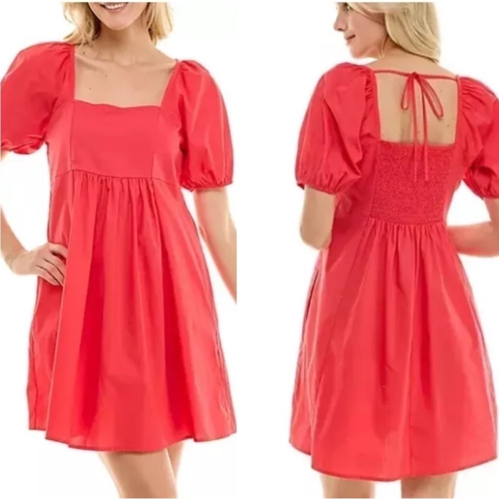 Draper James Ladies Puff Sleeve Dress in Hibiscus Size‎ XXL